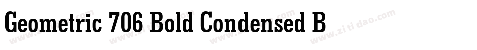 Geometric 706 Bold Condensed BT字体转换